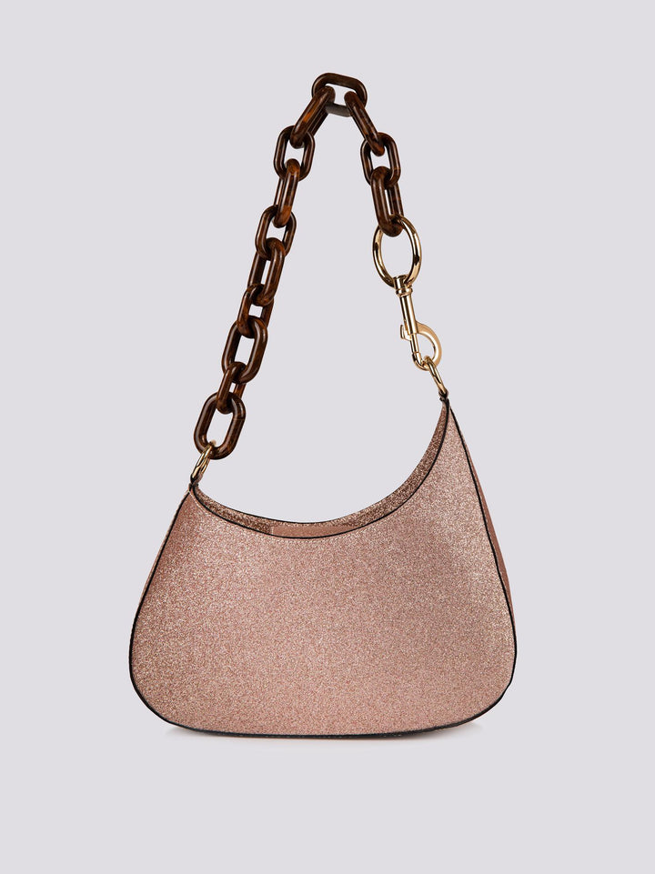 BORSA MINI CURVY Glitter Barbie Pink