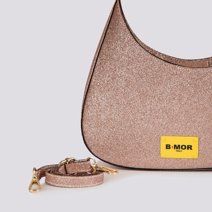 BORSA MINI CURVY Glitter Barbie Pink