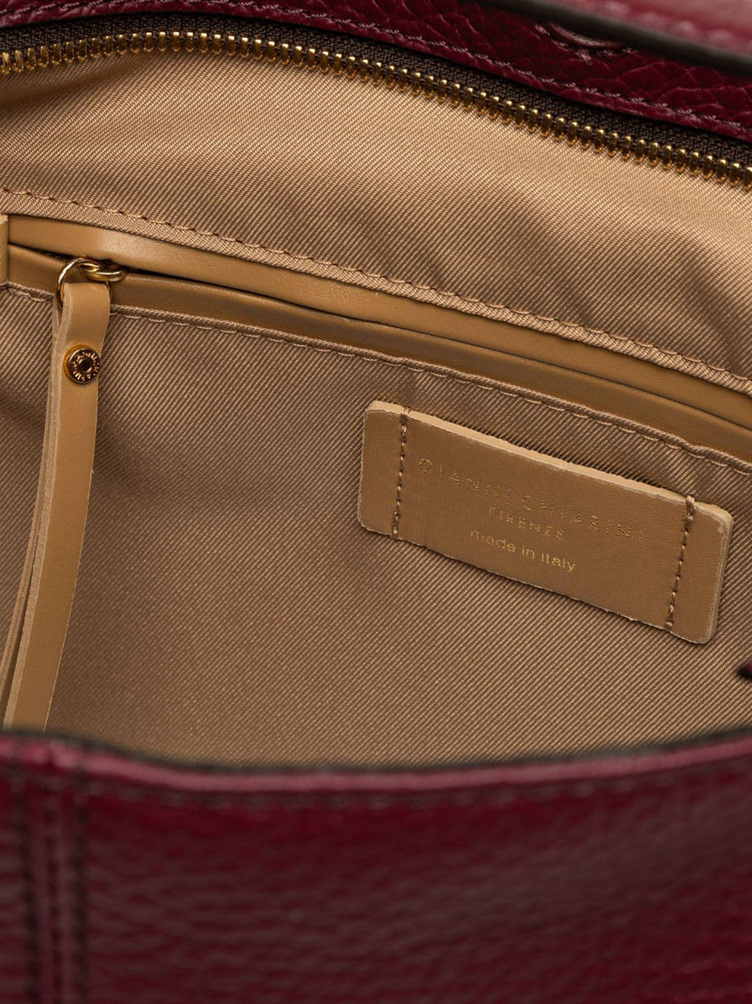 BORSA NATASHA IN PELLE GRANA MAXI WINE BERRY