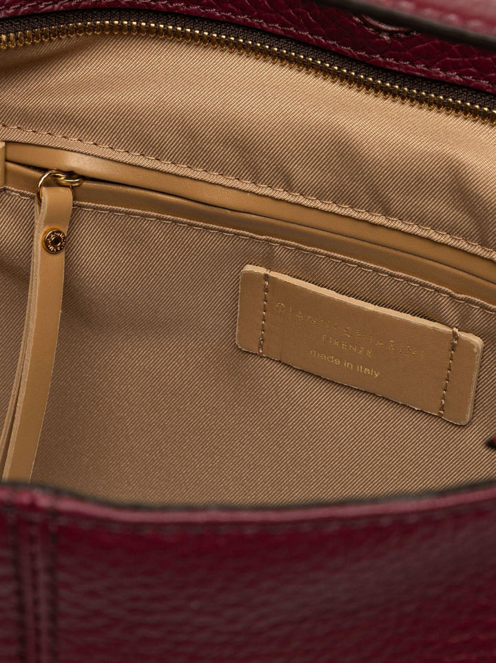 BORSA NATASHA IN PELLE GRANA MAXI WINE BERRY