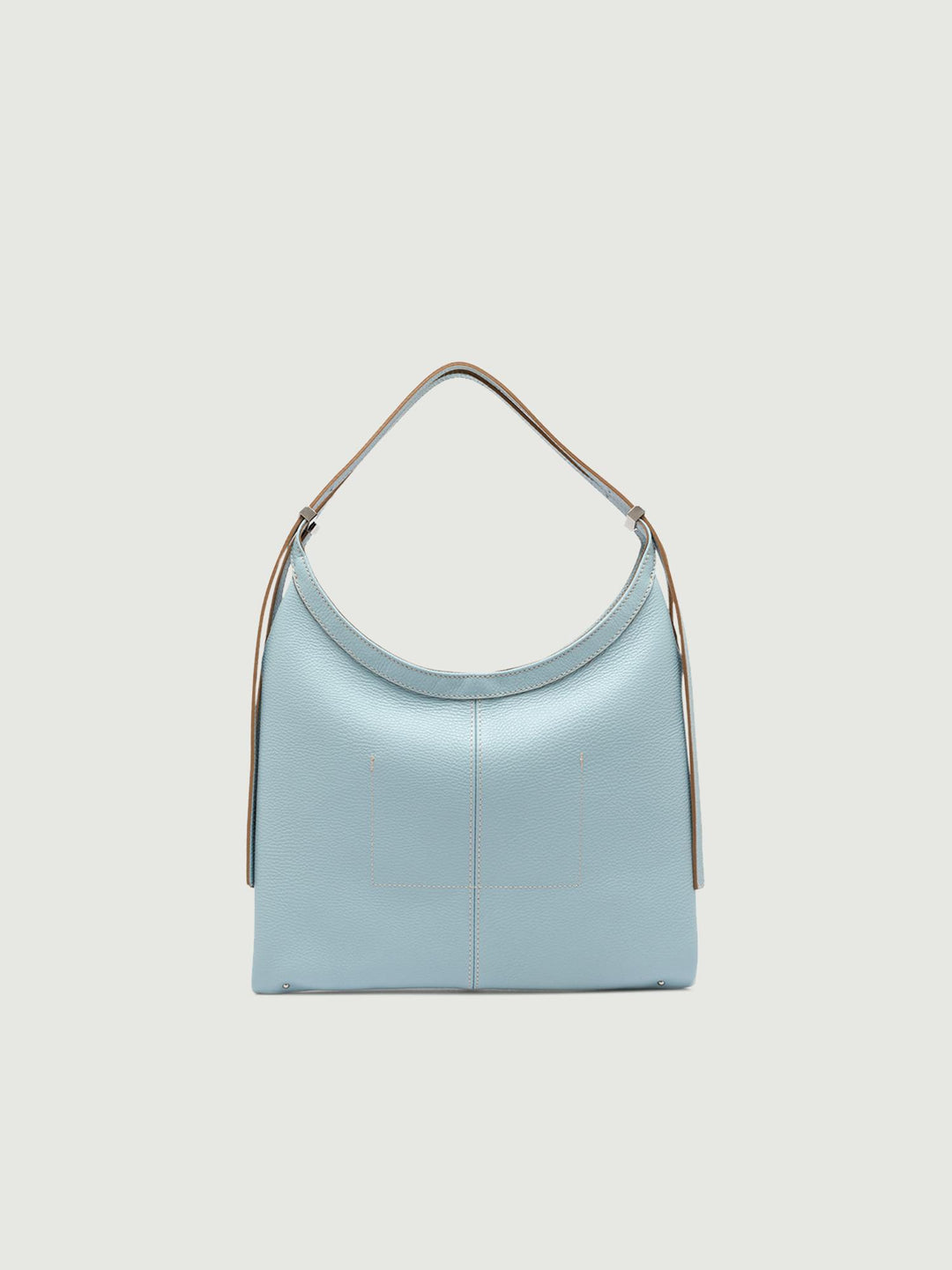 BORSA NORMA IN PELLE AZZURRA