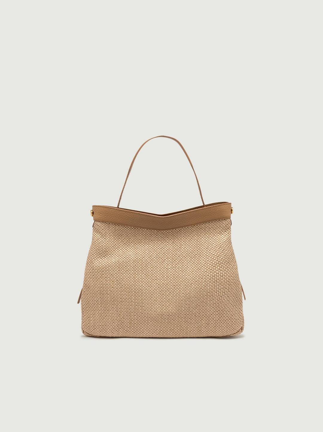 BORSA OTTAVIA GRANDE IN PAGLIA INTRECCIATA NATURALE