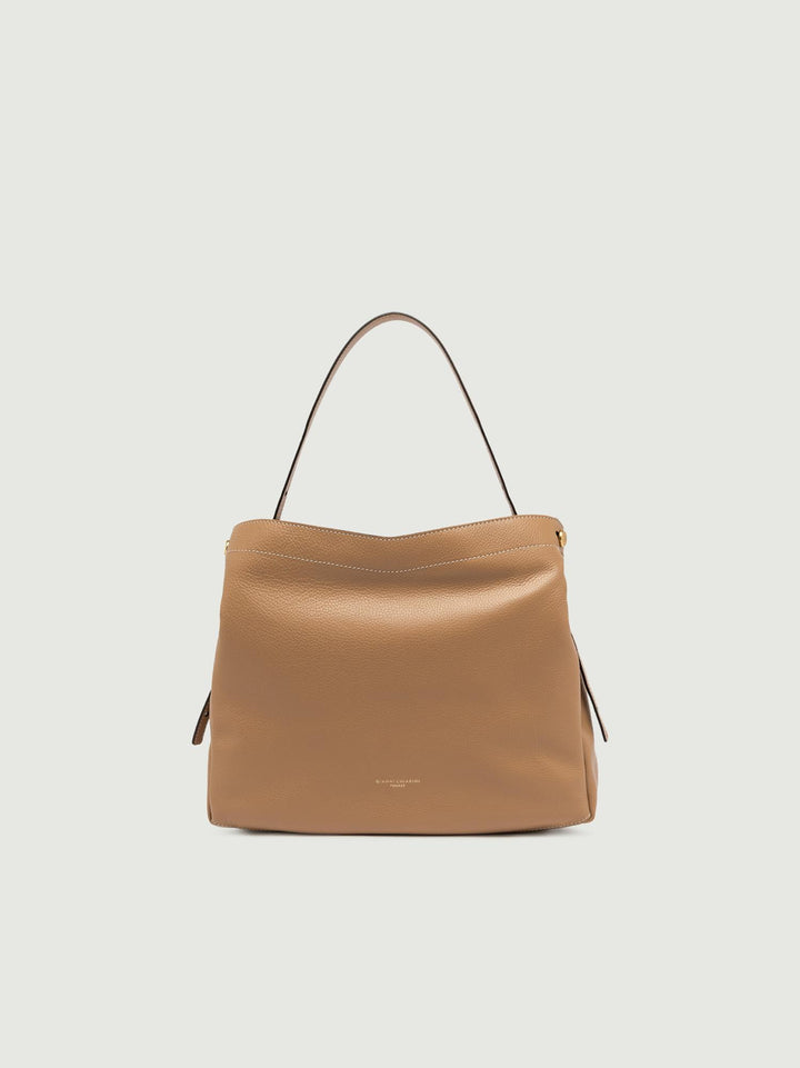BORSA OTTAVIA GRANDE IN PELLE CUOIO