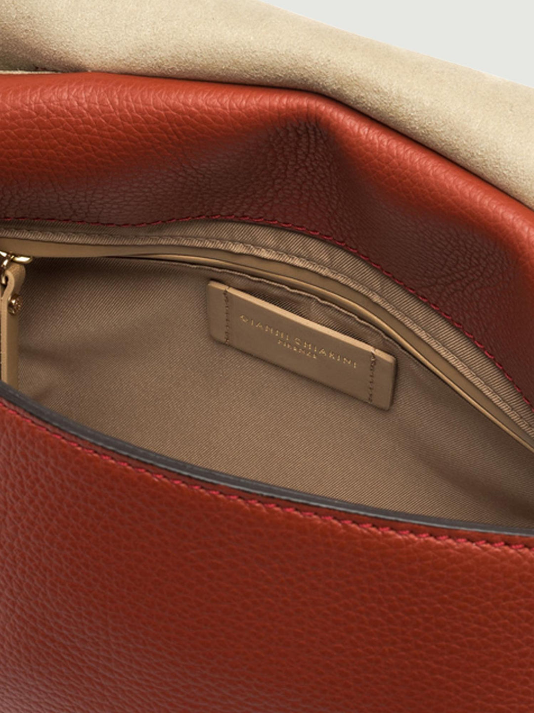 BORSA OTTAVIA IN PELLE MARTELLATA MATTONE