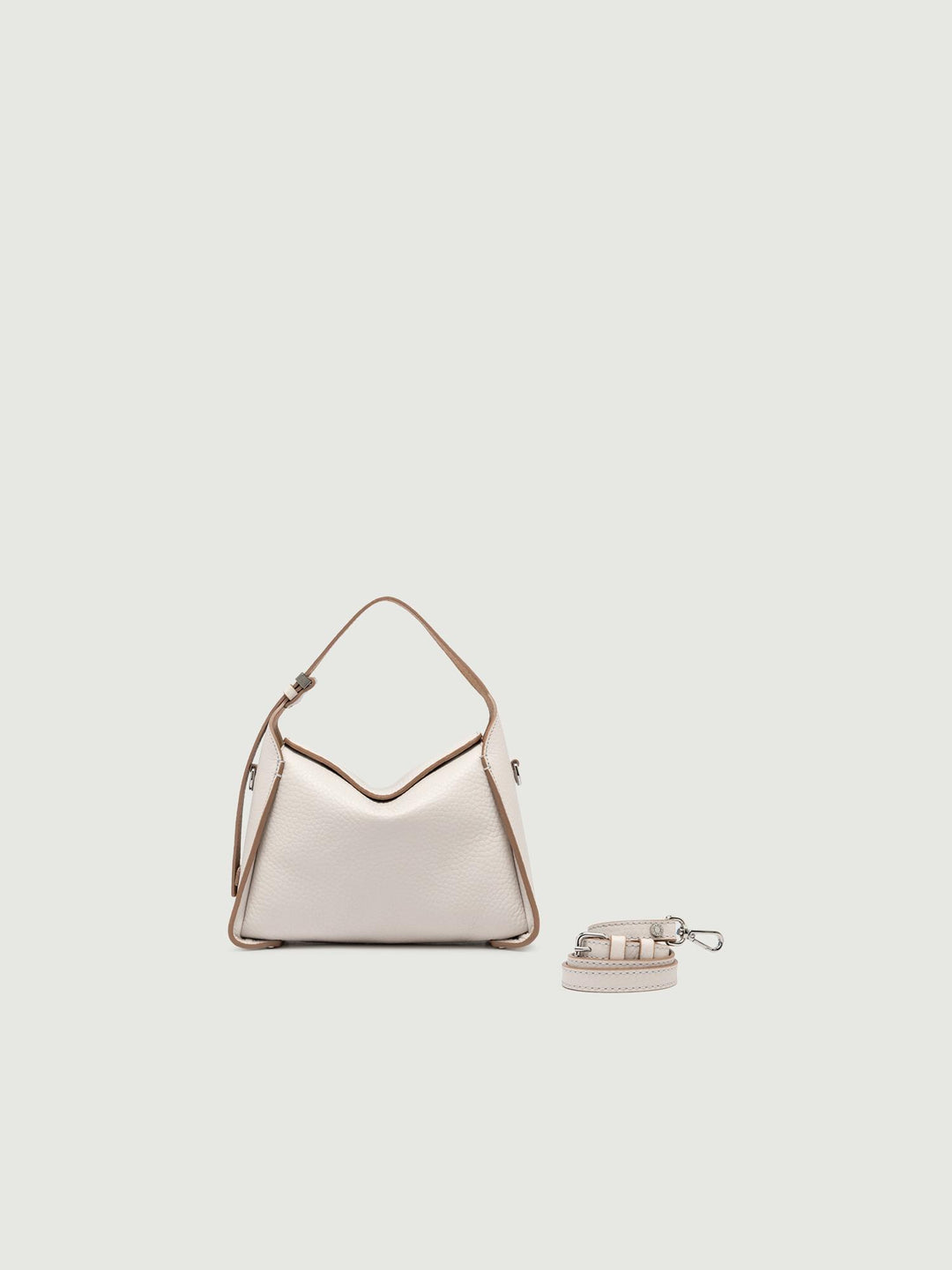 BORSA PENELOPE IN PELLE BIANCO SABBIA