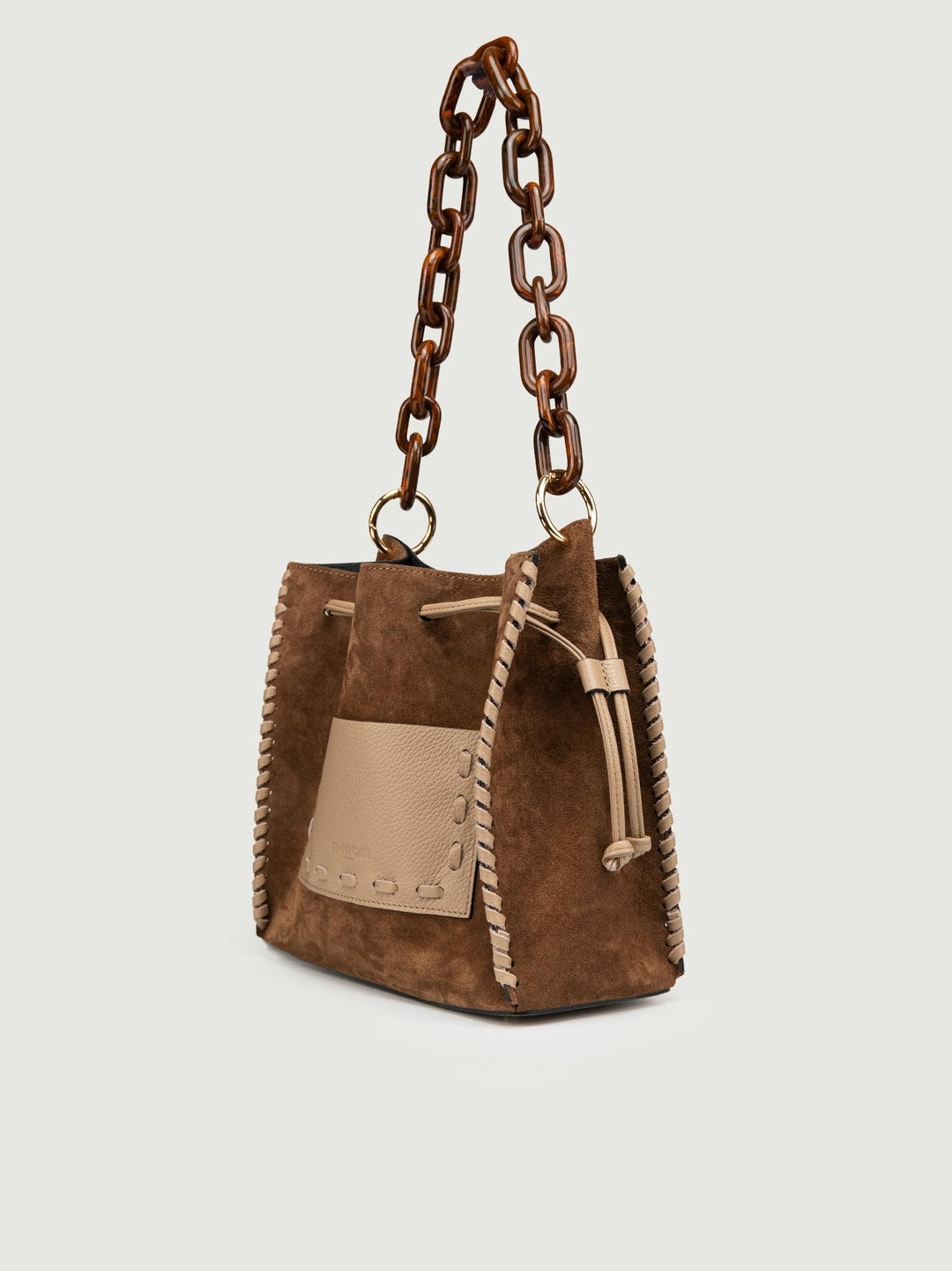 BORSA POCAHONTAS IN CAMOSCIO TAUPE