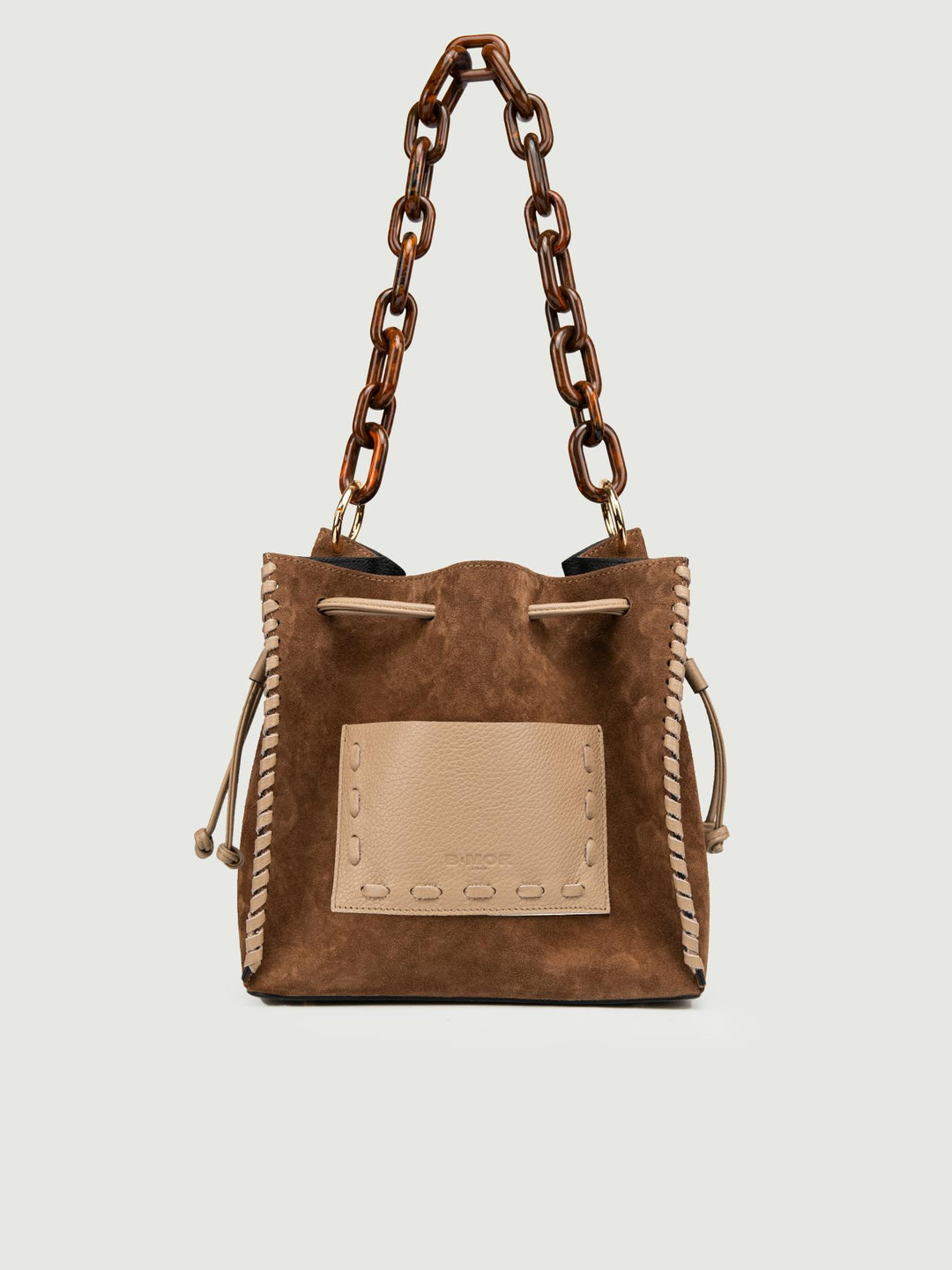 BORSA POCAHONTAS IN CAMOSCIO TAUPE