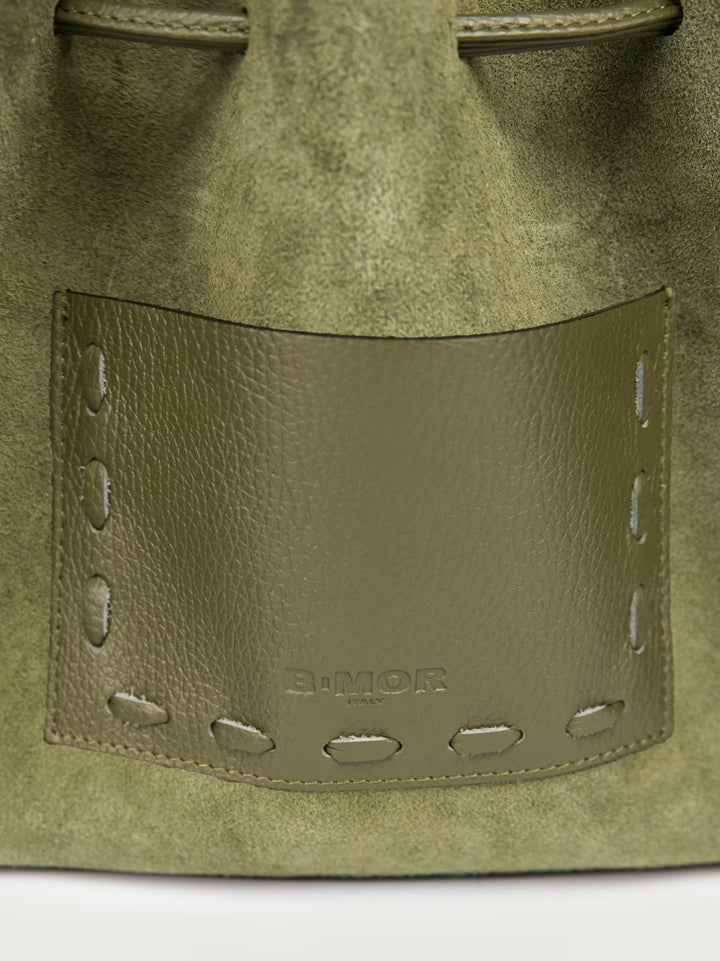 BORSA POCAHONTAS IN CAMOSCIO VERDE