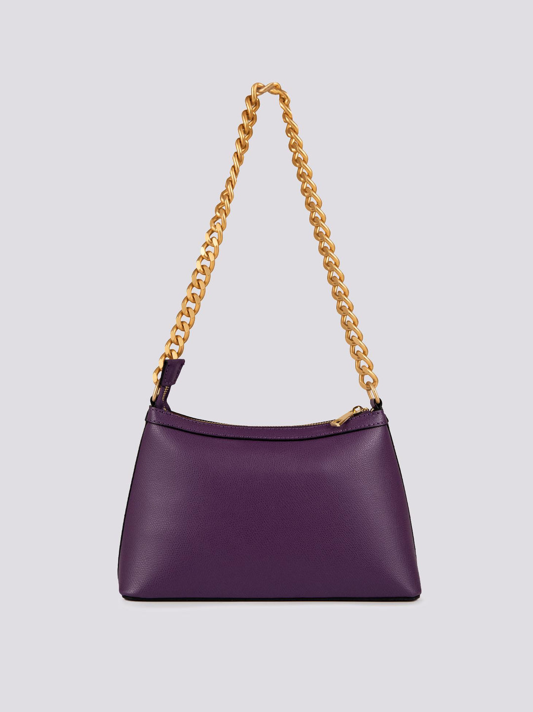 BORSA QUEEN  CON CATENA ORO  IN PELLE VIOLA