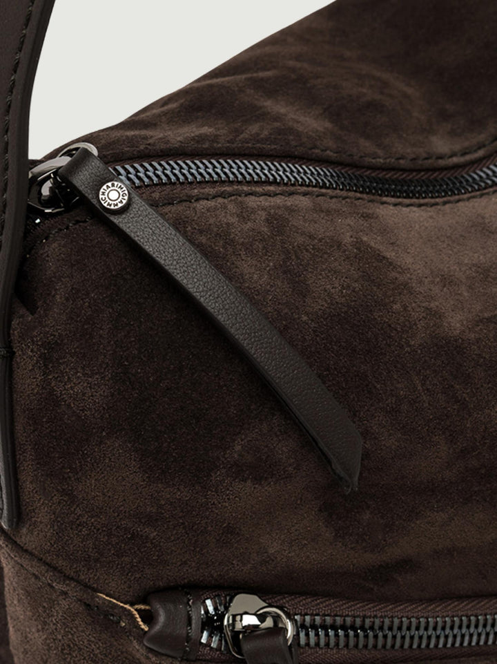 BORSA SHANIA IN CAMOSCIO MOKA