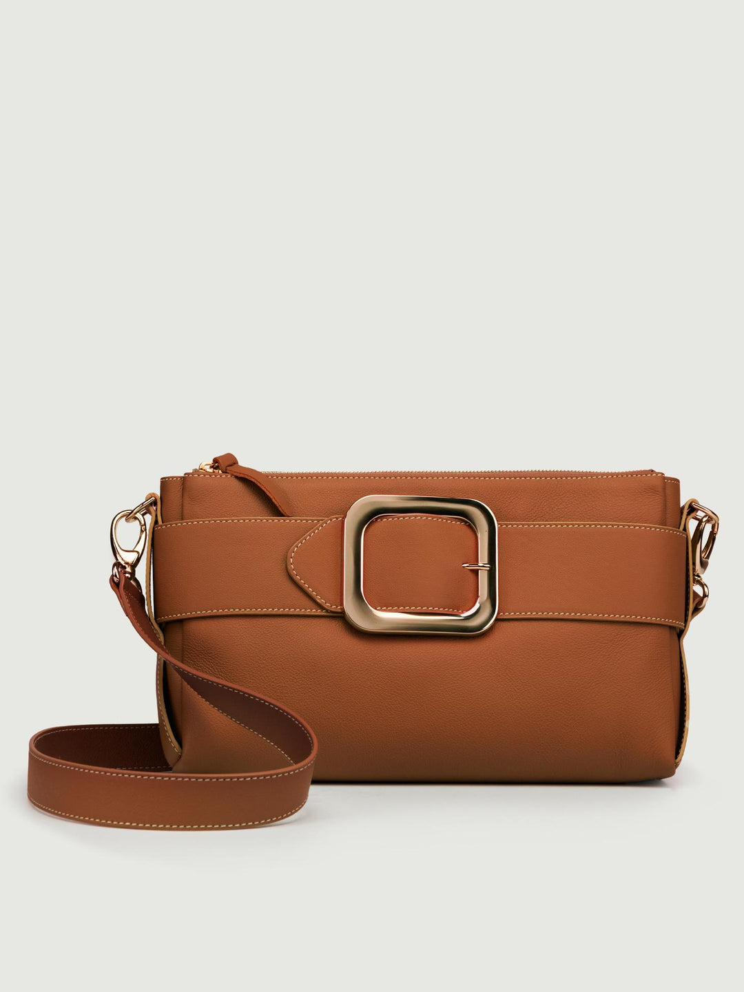 BORSA TRACOLLA IN PELLE CUOIO