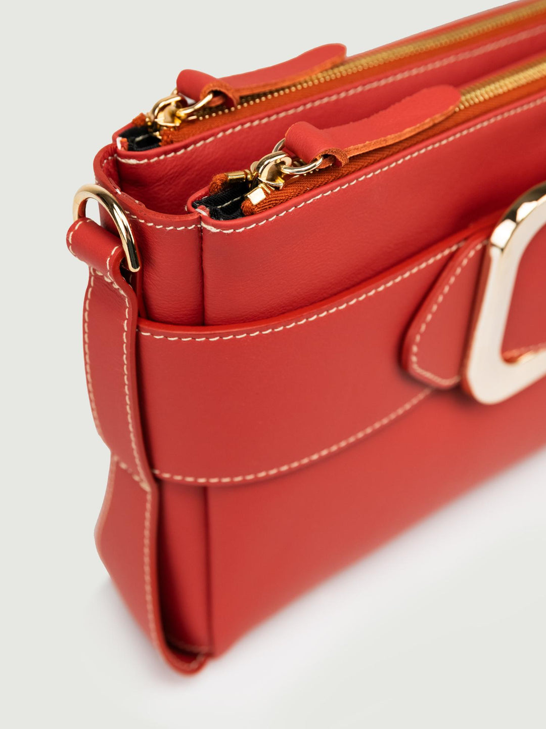 BORSA TRACOLLA IN PELLE MATTONE