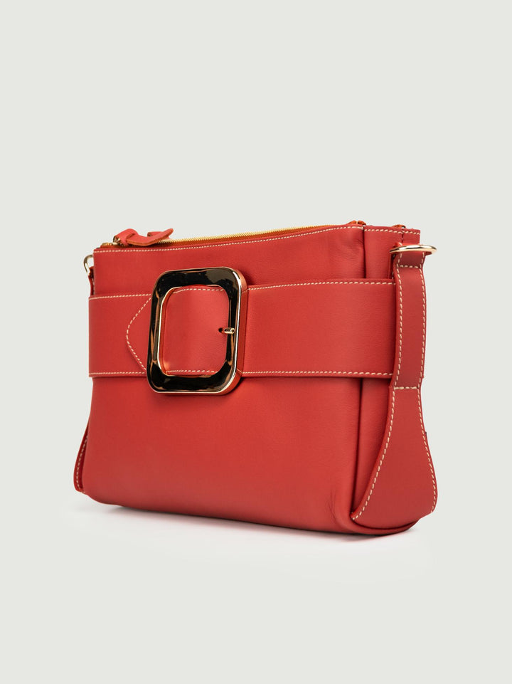 BORSA TRACOLLA IN PELLE MATTONE