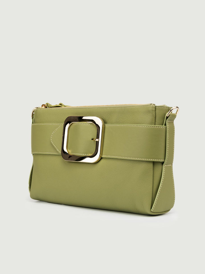 BORSA TRACOLLA IN PELLE PISTACCHIO