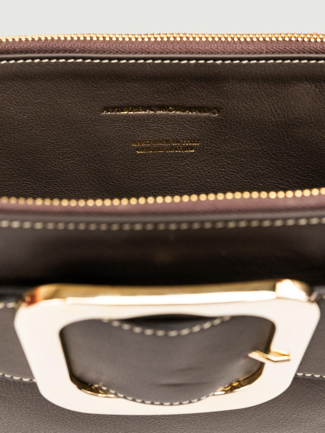 BORSA TRACOLLA IN PELLE TESTA MORO