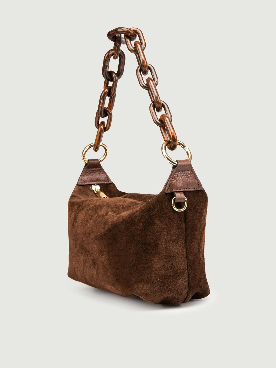 BORSA TRUNK IN CAMOSCIO TESTA MORO