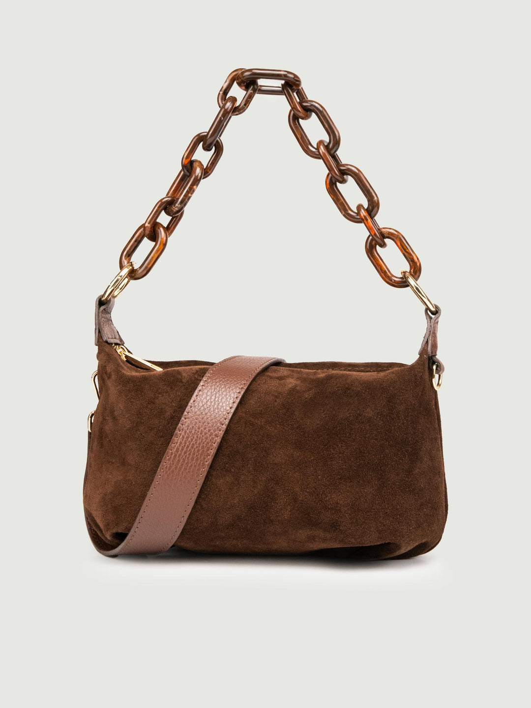 BORSA TRUNK IN CAMOSCIO TESTA MORO