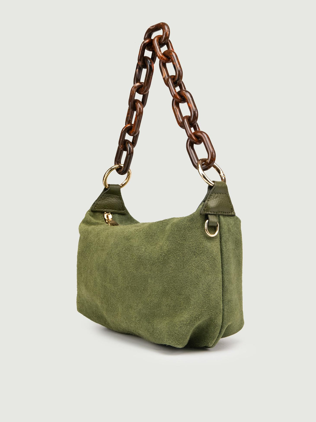BORSA TRUNK IN CAMOSCIO VERDE MILITARE