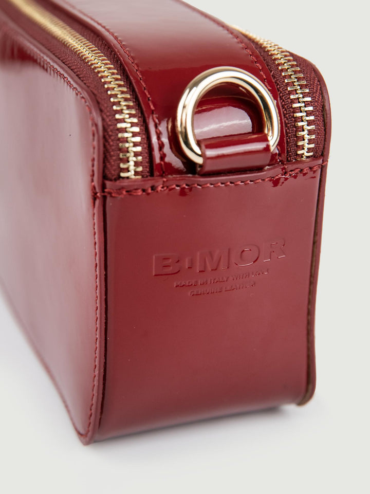 BORSA YOURS IN PELLE VERNICE BORDEAUX
