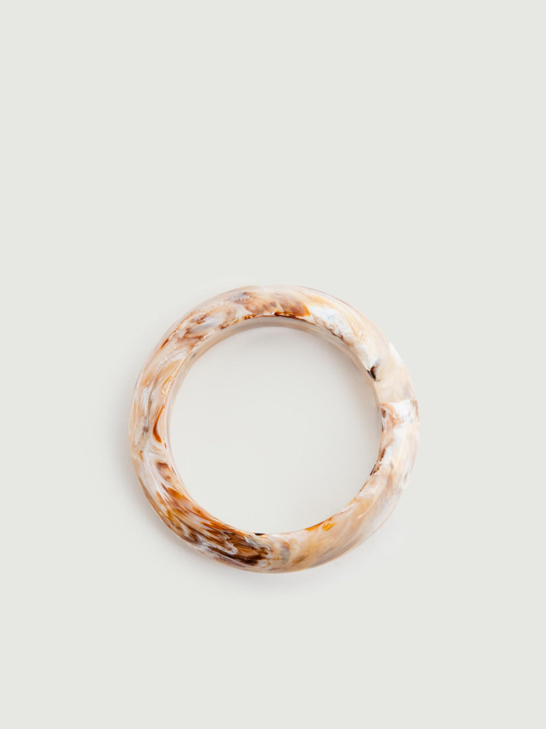 BRACCIALE SOTTILE IN RESINA BEIGE