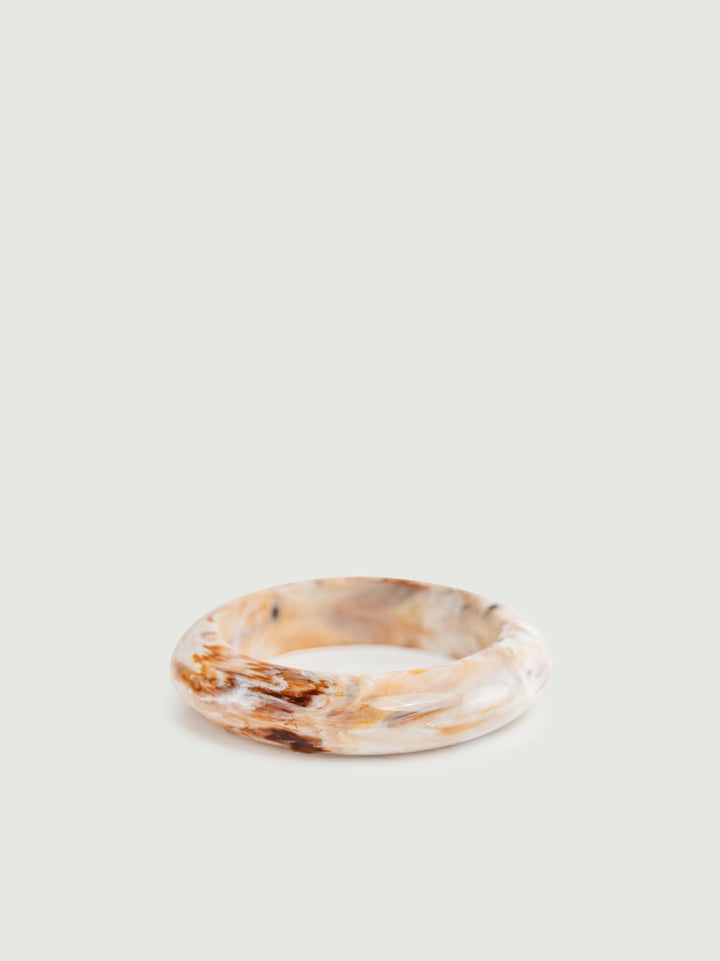 BRACCIALE SOTTILE IN RESINA BEIGE
