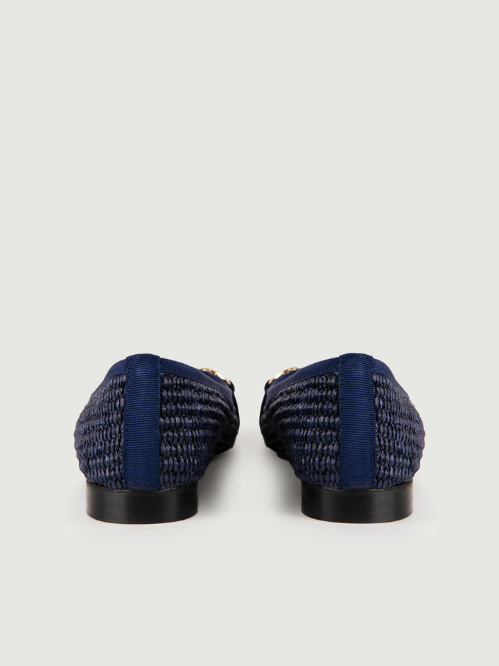 Ballerina in rafia blu navy
