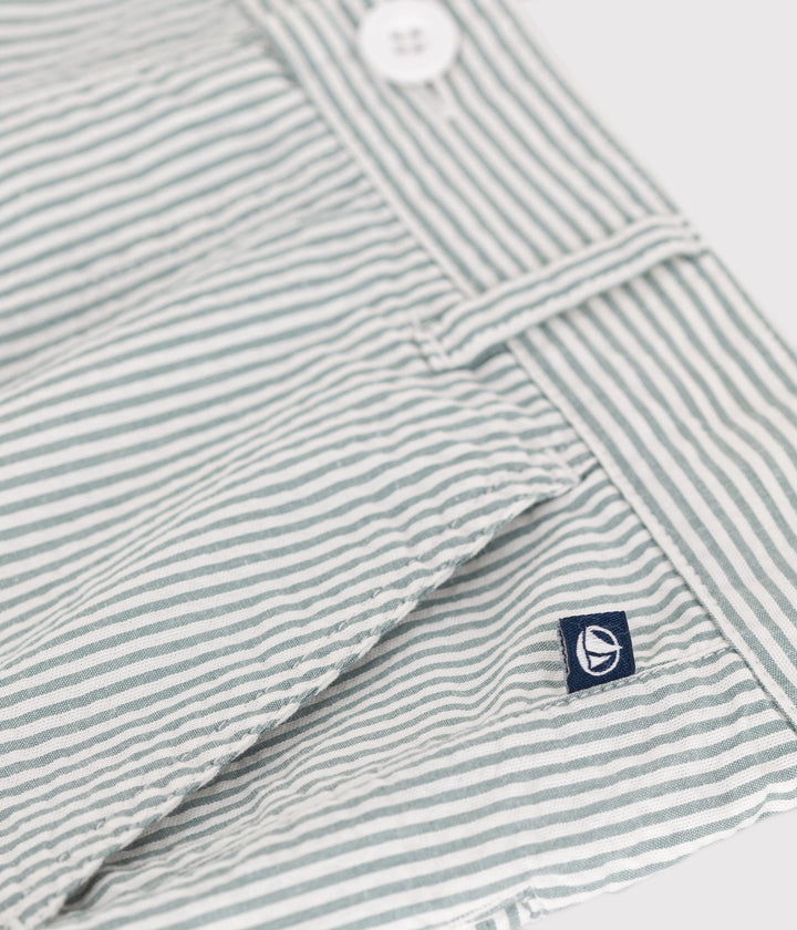 Bermuda in cotone a righe bambino