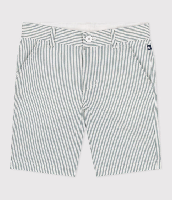 Bermuda in cotone a righe bambino
