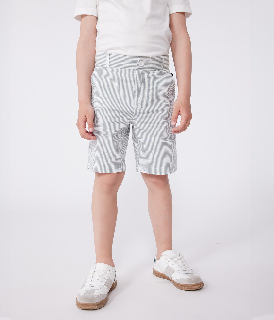 Bermuda in cotone a righe bambino