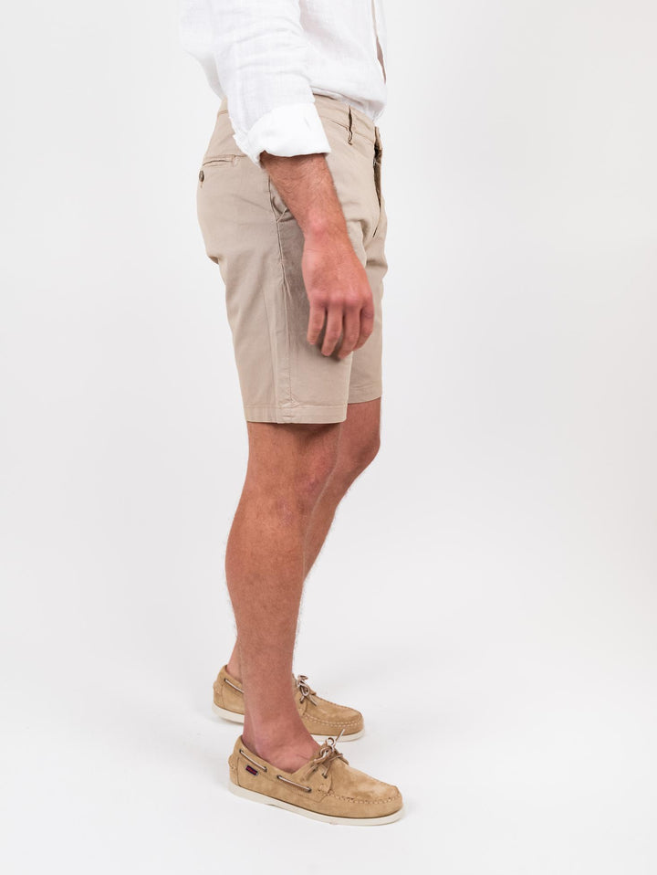Bermuda in cotone tinta unita beige