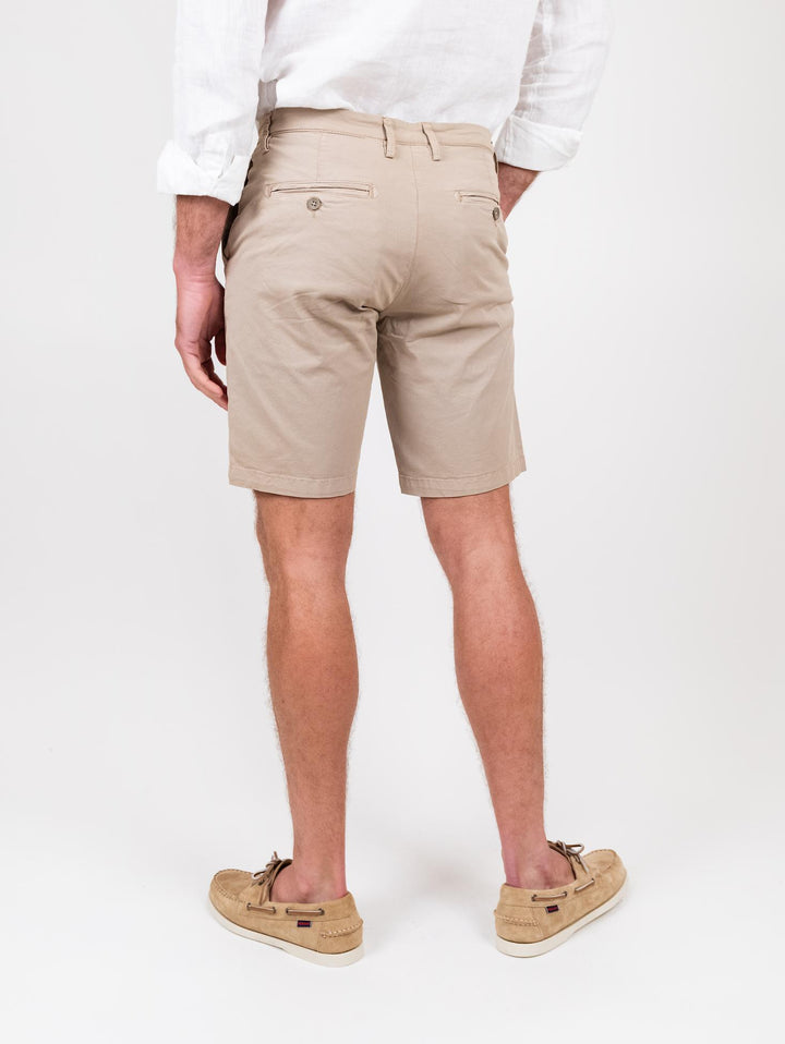 Bermuda in cotone tinta unita beige