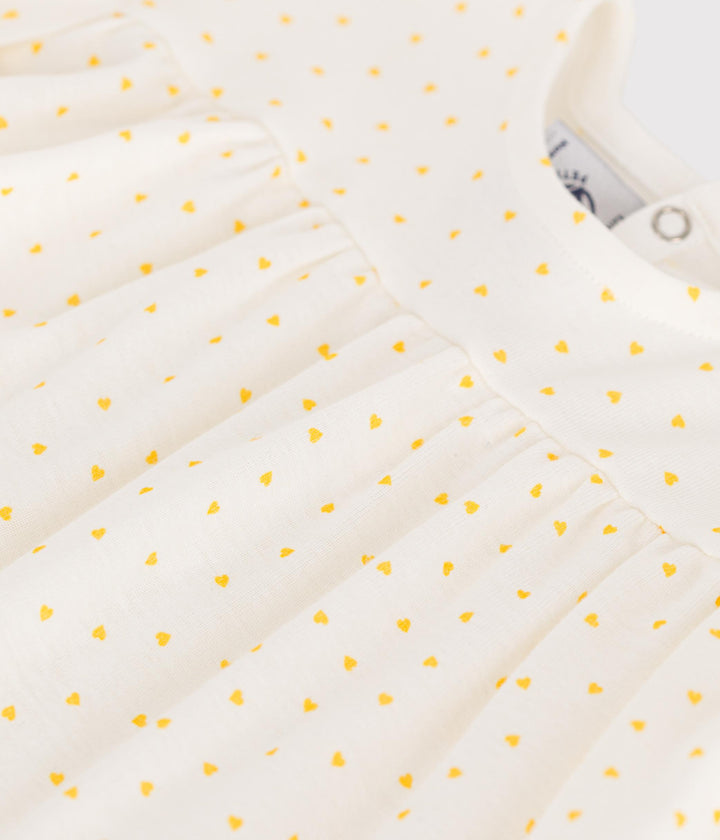 Blusa a maniche corte in cotone con mini cuore stampato BEBè