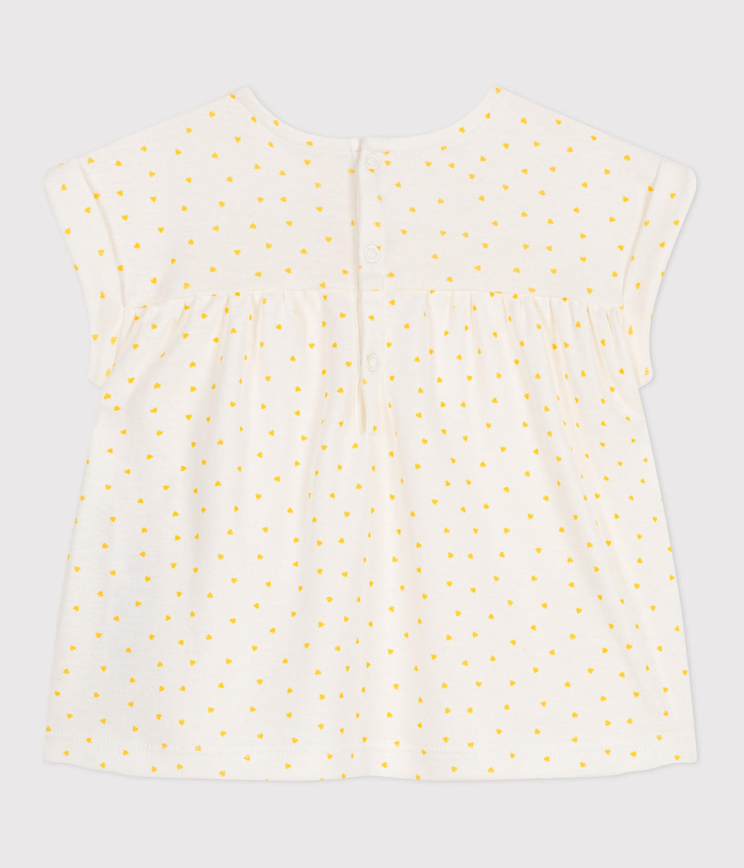 Blusa a maniche corte in cotone con mini cuore stampato BEBè