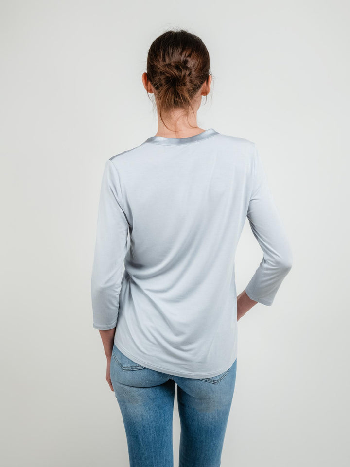 Blusa in seta ghiaccio