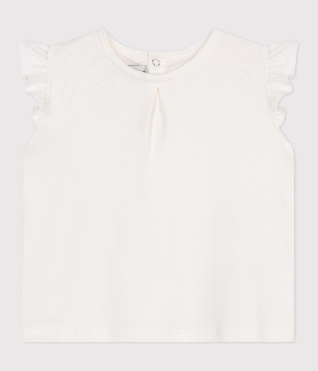 Blusa senza maniche in cotone bianco