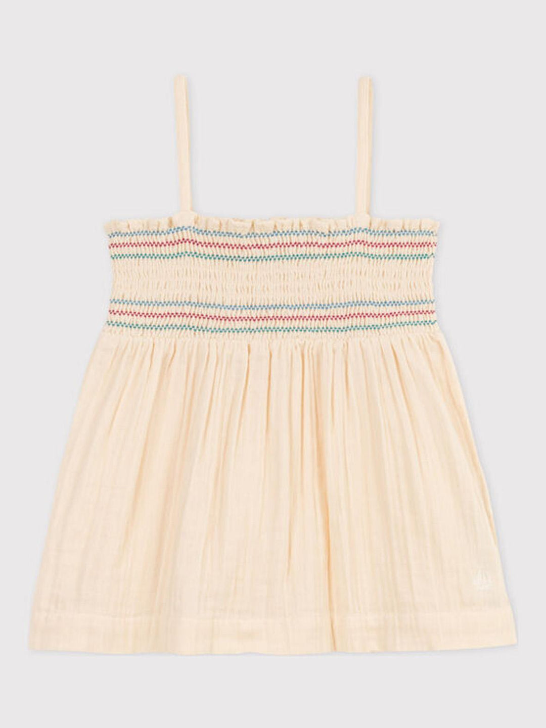 Blusa senza maniche in garza di cotone bambina