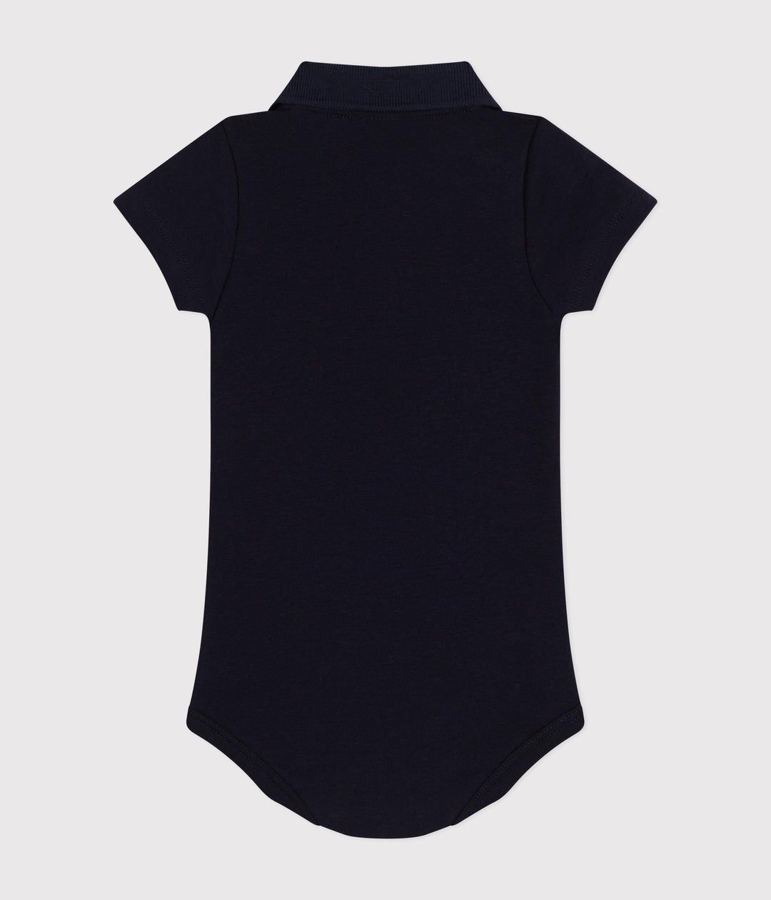Body blu colletto polo a manica corta bebè