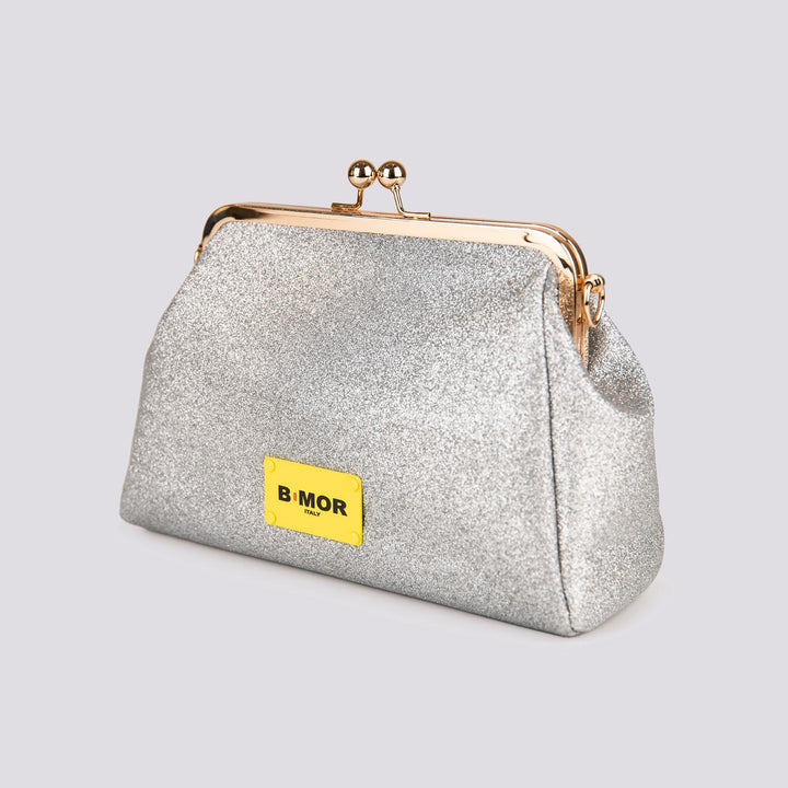 Borsa Clutch Shiny GLITTER Barbie Silver
