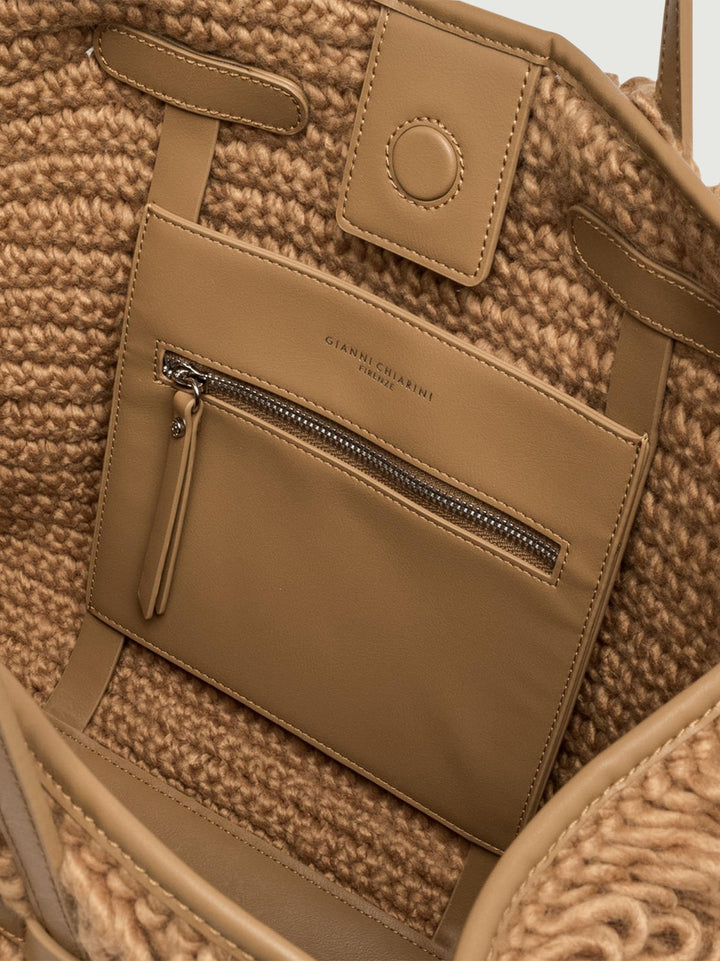 Borsa shopping Marcella color cammello