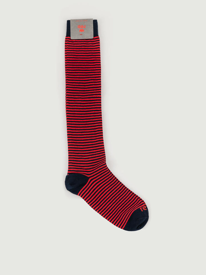 CALZE A RIGHE rosse