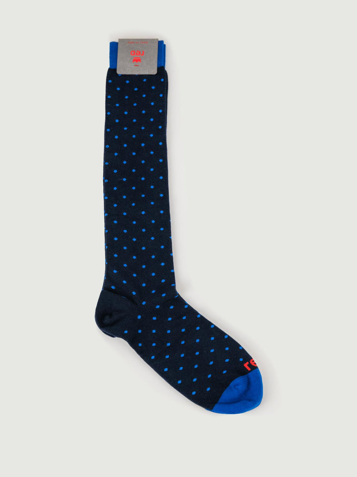 CALZE BLU A POIS CELESTI