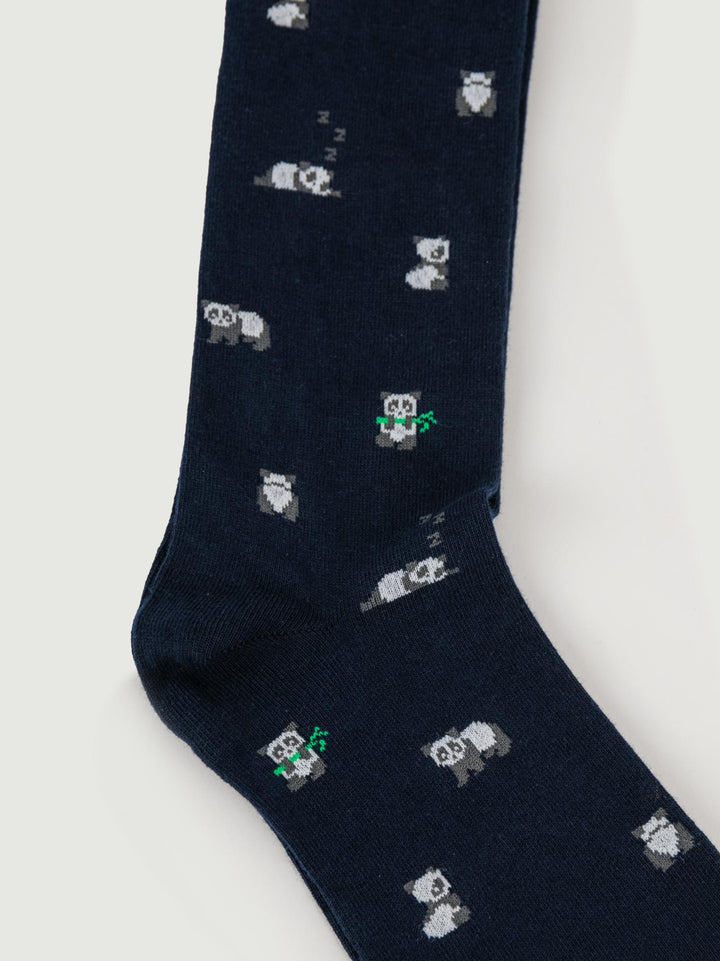 CALZE BLU STAMPA PANDA