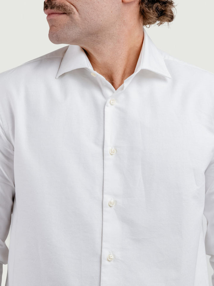 CAMICIA AARON IN COTONE OXFORD BIANCA