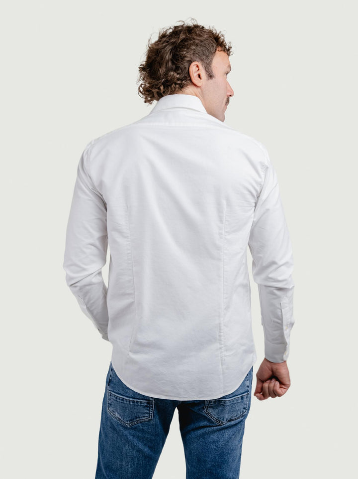 CAMICIA AARON IN COTONE OXFORD BIANCA