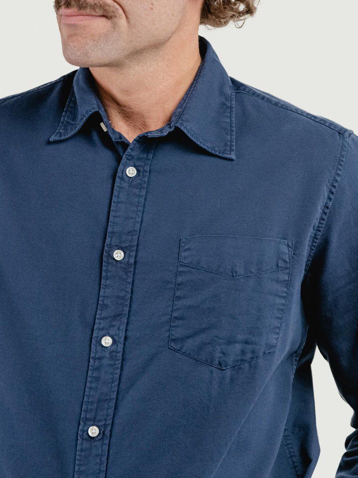CAMICIA ADAM IN TELA DI COTONE BLU