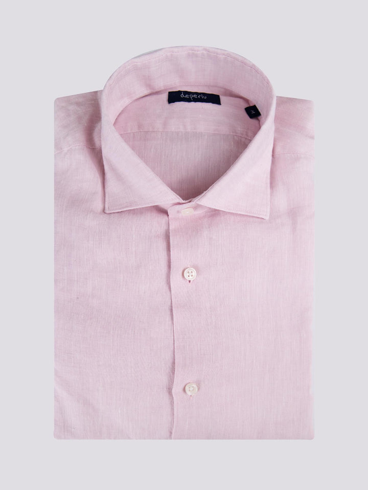 CAMICIA ARTHUR IN LINO ROSA