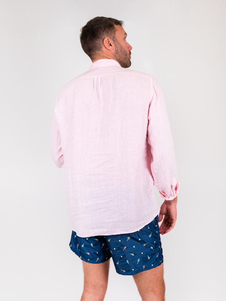 CAMICIA ARTHUR IN LINO ROSA