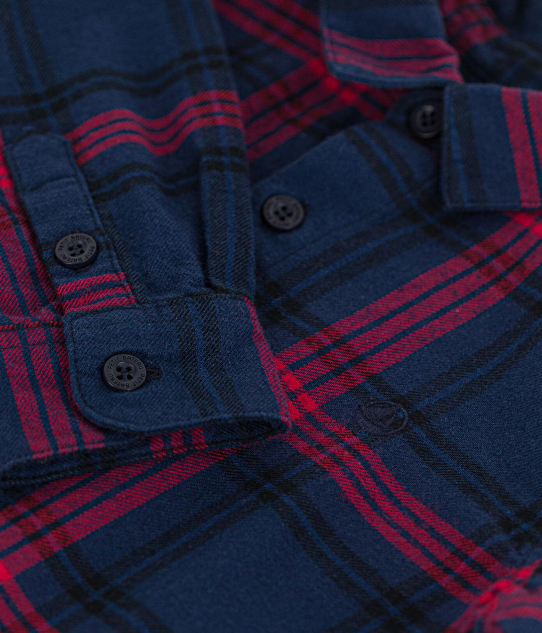 CAMICIA A QUADRI IN FLANELLA DI COTONE BAMBINO