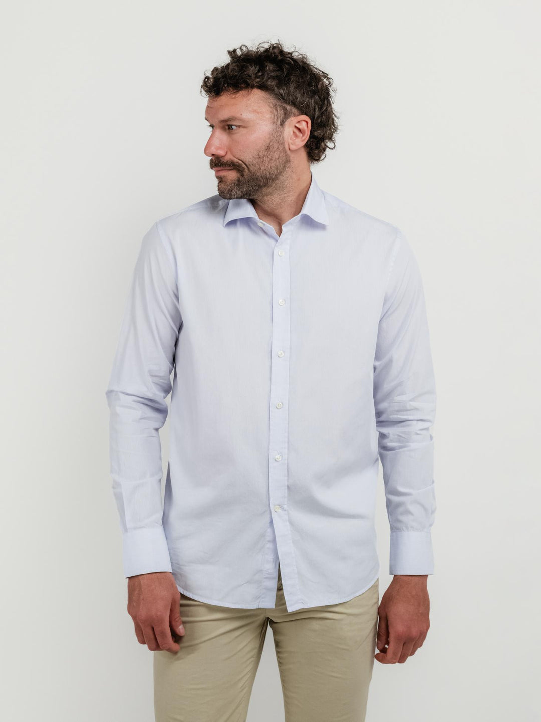 CAMICIA BOB a righine azzurre