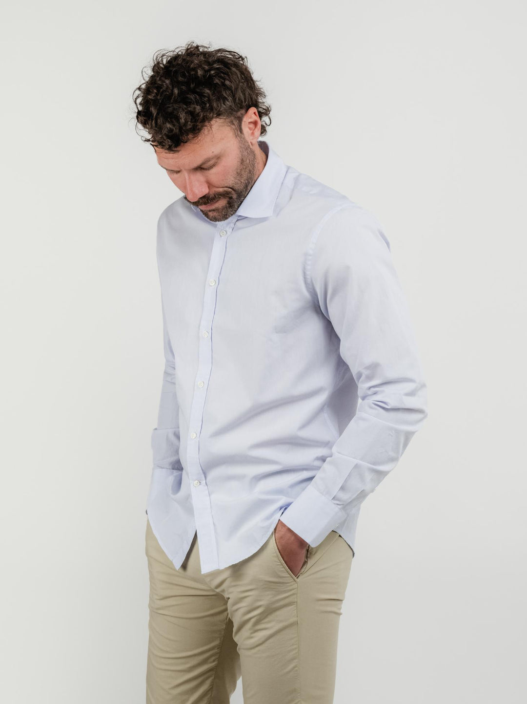 CAMICIA BOB a righine azzurre